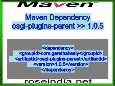 Maven dependency of osgi-plugins-parent version 1.0.5