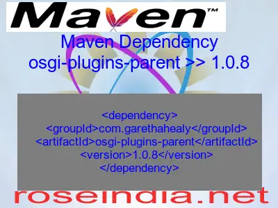 Maven dependency of osgi-plugins-parent version 1.0.8