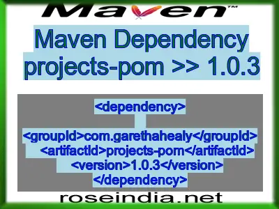 Maven dependency of projects-pom version 1.0.3