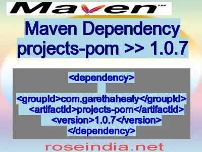 Maven dependency of projects-pom version 1.0.7