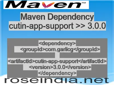 Maven dependency of cutin-app-support version 3.0.0