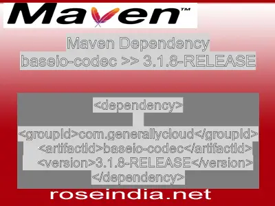 Maven dependency of baseio-codec version 3.1.8-RELEASE