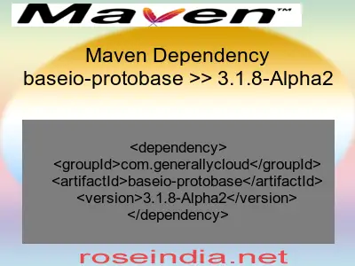 Maven dependency of baseio-protobase version 3.1.8-Alpha2