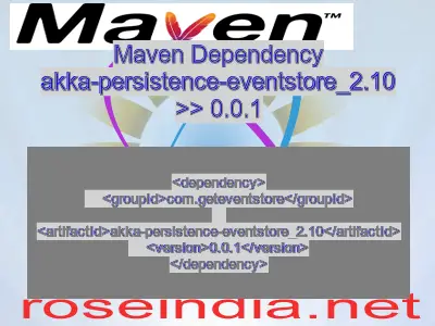 Maven dependency of akka-persistence-eventstore_2.10 version 0.0.1