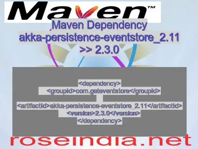 Maven dependency of akka-persistence-eventstore_2.11 version 2.3.0