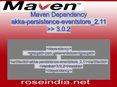 Maven dependency of akka-persistence-eventstore_2.11 version 3.0.2