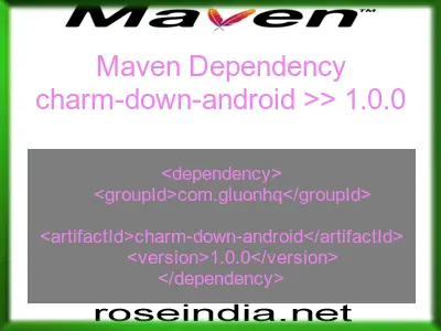 Maven dependency of charm-down-android version 1.0.0