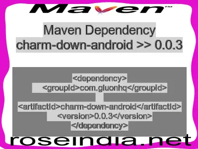 Maven dependency of charm-down-android version 0.0.3