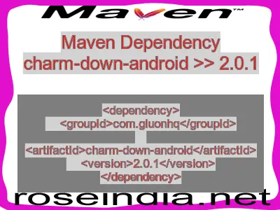 Maven dependency of charm-down-android version 2.0.1