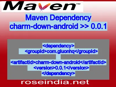 Maven dependency of charm-down-android version 0.0.1