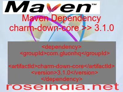 Maven dependency of charm-down-core version 3.1.0