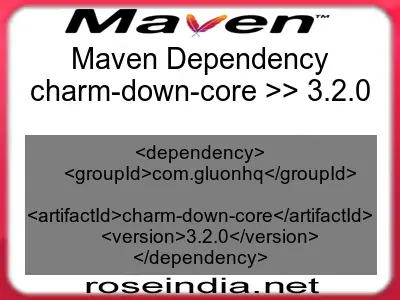 Maven dependency of charm-down-core version 3.2.0