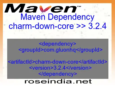 Maven dependency of charm-down-core version 3.2.4