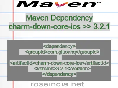 Maven dependency of charm-down-core-ios version 3.2.1