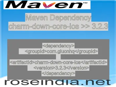 Maven dependency of charm-down-core-ios version 3.2.3