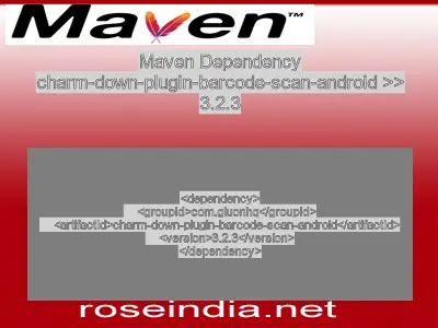 Maven dependency of charm-down-plugin-barcode-scan-android version 3.2.3