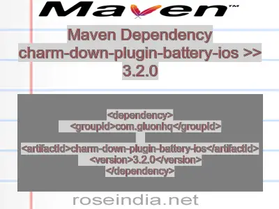 Maven dependency of charm-down-plugin-battery-ios version 3.2.0