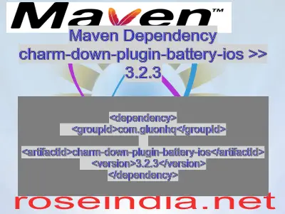 Maven dependency of charm-down-plugin-battery-ios version 3.2.3