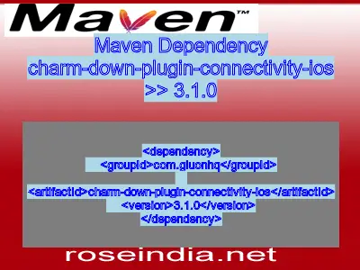 Maven dependency of charm-down-plugin-connectivity-ios version 3.1.0