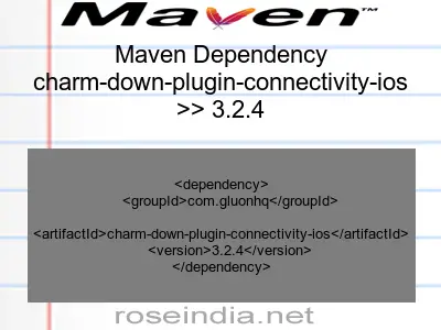 Maven dependency of charm-down-plugin-connectivity-ios version 3.2.4