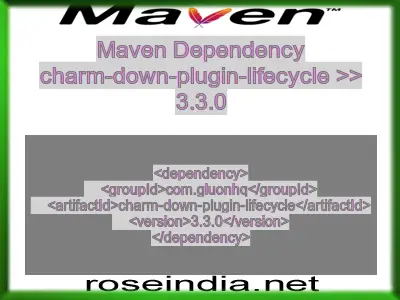 Maven dependency of charm-down-plugin-lifecycle version 3.3.0