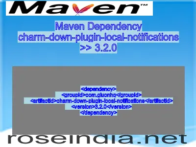 Maven dependency of charm-down-plugin-local-notifications version 3.2.0