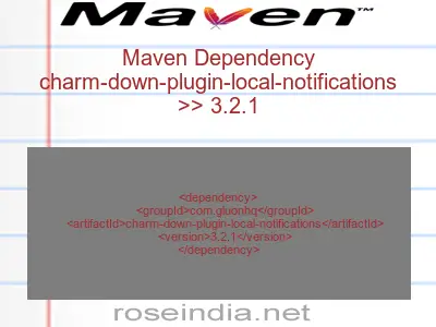 Maven dependency of charm-down-plugin-local-notifications version 3.2.1