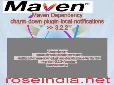 Maven dependency of charm-down-plugin-local-notifications version 3.2.2