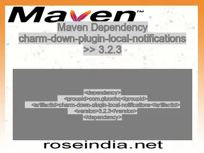 Maven dependency of charm-down-plugin-local-notifications version 3.2.3