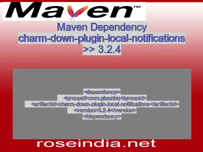 Maven dependency of charm-down-plugin-local-notifications version 3.2.4