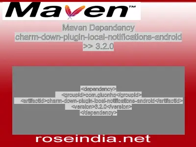 Maven dependency of charm-down-plugin-local-notifications-android version 3.2.0