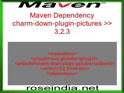 Maven dependency of charm-down-plugin-pictures version 3.2.3