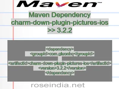 Maven dependency of charm-down-plugin-pictures-ios version 3.2.2