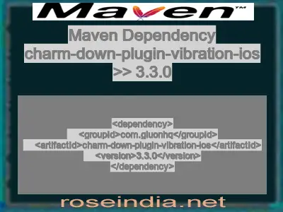 Maven dependency of charm-down-plugin-vibration-ios version 3.3.0