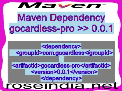 Maven dependency of gocardless-pro version 0.0.1