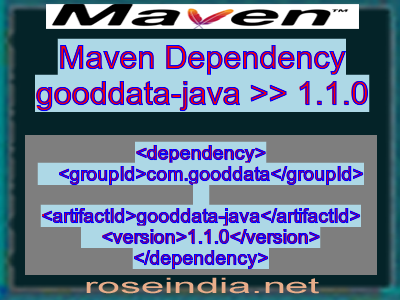 Maven dependency of gooddata-java version 1.1.0
