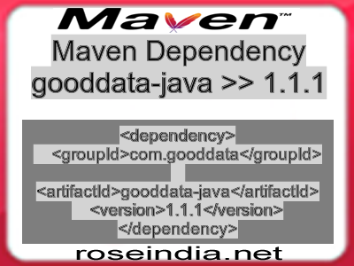 Maven dependency of gooddata-java version 1.1.1
