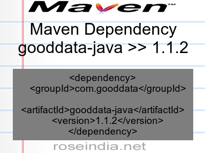 Maven dependency of gooddata-java version 1.1.2