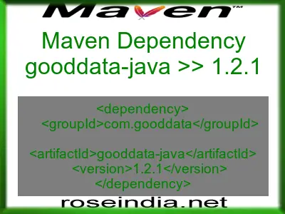 Maven dependency of gooddata-java version 1.2.1