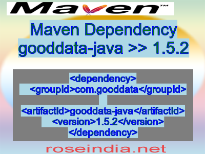 Maven dependency of gooddata-java version 1.5.2
