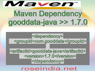 Maven dependency of gooddata-java version 1.7.0