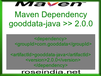 Maven dependency of gooddata-java version 2.0.0