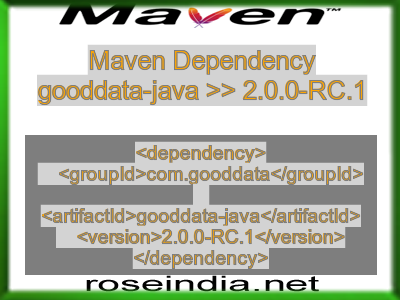 Maven dependency of gooddata-java version 2.0.0-RC.1
