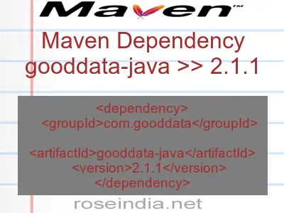Maven dependency of gooddata-java version 2.1.1