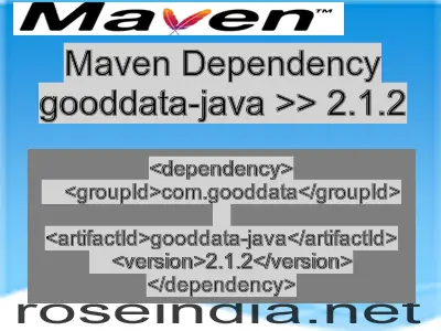 Maven dependency of gooddata-java version 2.1.2