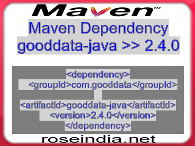 Maven dependency of gooddata-java version 2.4.0