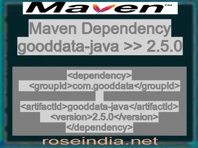Maven dependency of gooddata-java version 2.5.0