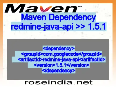 Maven dependency of redmine-java-api version 1.5.1