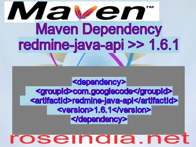 Maven dependency of redmine-java-api version 1.6.1