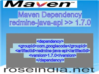 Maven dependency of redmine-java-api version 1.7.0